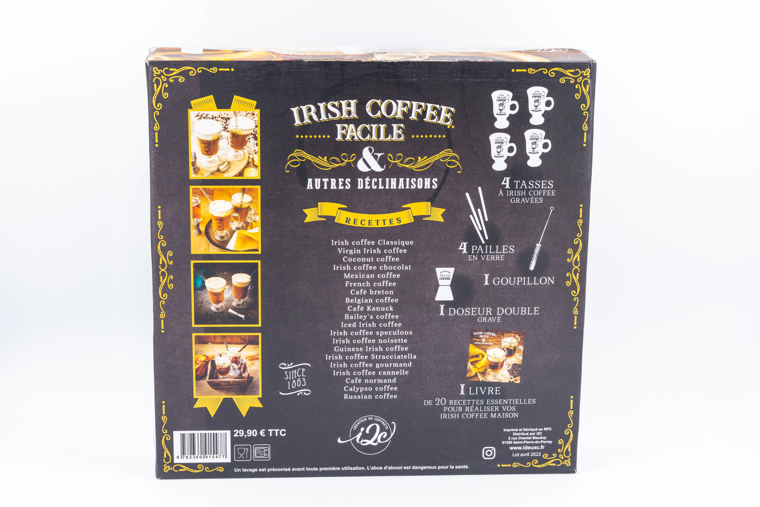 COFFRET IRISH COFFEE FACILE & AUTRES DECLINAISONS 2022